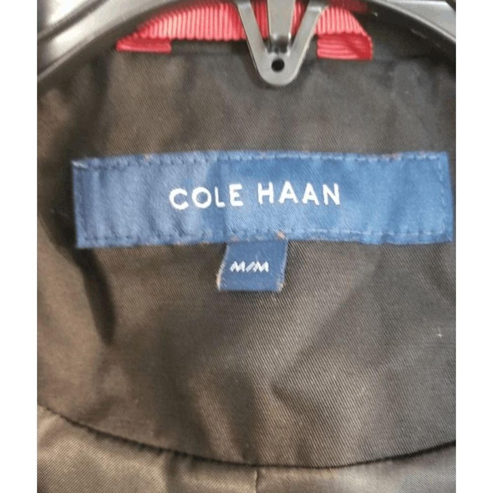 Cole Haan Women's Classic Belted Trench Black/ Gray Coat Size Medium, MSRP $225 - Picture 5 of 6